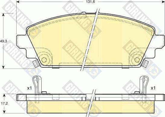 Girling 6131891 - Kit de plaquettes de frein, frein à disque cwaw.fr