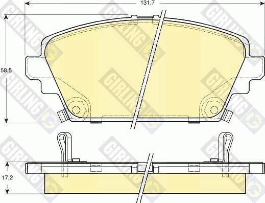 Girling 6131861 - Kit de plaquettes de frein, frein à disque cwaw.fr