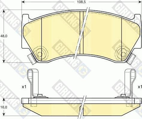 Girling 6131809 - Kit de plaquettes de frein, frein à disque cwaw.fr