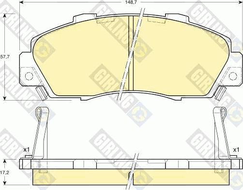 Girling 6131889 - Kit de plaquettes de frein, frein à disque cwaw.fr