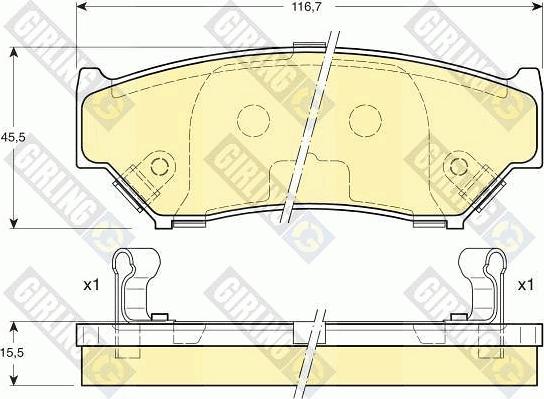 Girling 6131829 - Kit de plaquettes de frein, frein à disque cwaw.fr