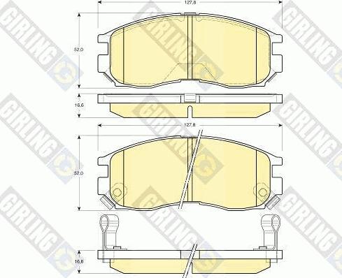 Girling 6131339 - Kit de plaquettes de frein, frein à disque cwaw.fr