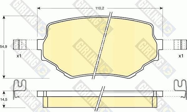 Girling 6131329 - Kit de plaquettes de frein, frein à disque cwaw.fr