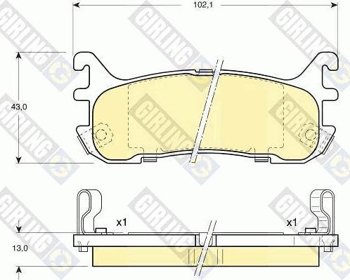 Girling 6131299 - Kit de plaquettes de frein, frein à disque cwaw.fr