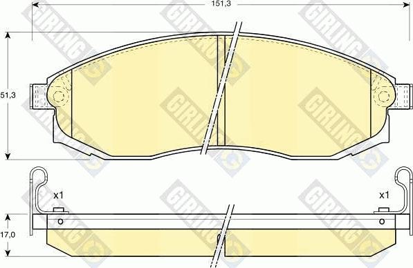 Girling 6131249 - Kit de plaquettes de frein, frein à disque cwaw.fr