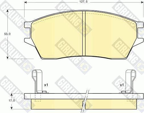 Girling 6131289 - Kit de plaquettes de frein, frein à disque cwaw.fr