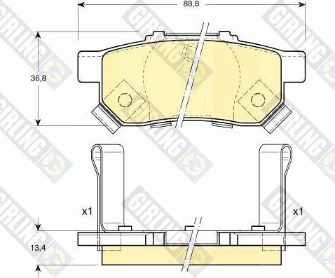 Girling 6131749 - Kit de plaquettes de frein, frein à disque cwaw.fr