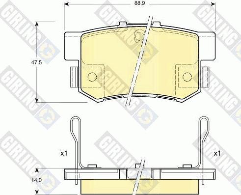 Girling 6131759 - Kit de plaquettes de frein, frein à disque cwaw.fr