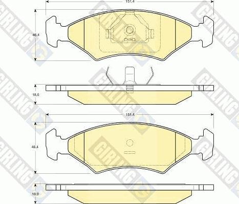 Girling 6131782 - Kit de plaquettes de frein, frein à disque cwaw.fr