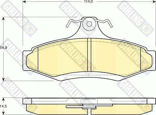 Girling 6131721 - Kit de plaquettes de frein, frein à disque cwaw.fr