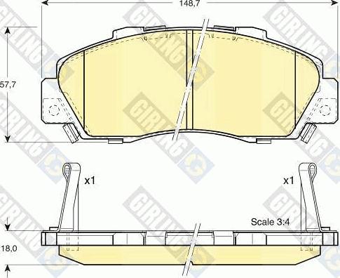 Girling 6131779 - Kit de plaquettes de frein, frein à disque cwaw.fr