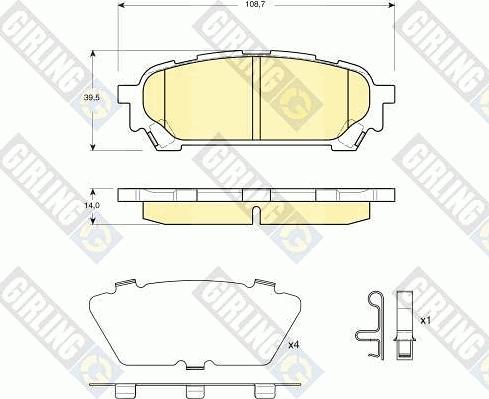 Girling 6133959 - Kit de plaquettes de frein, frein à disque cwaw.fr