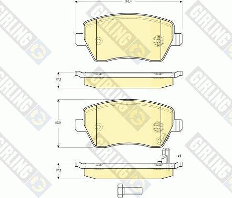 Girling 6133961 - Kit de plaquettes de frein, frein à disque cwaw.fr