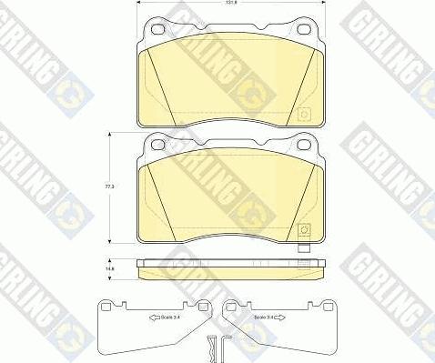 Girling 6133499 - Kit de plaquettes de frein, frein à disque cwaw.fr