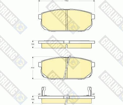 Girling 6133449 - Kit de plaquettes de frein, frein à disque cwaw.fr