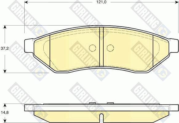 Girling 6133469 - Kit de plaquettes de frein, frein à disque cwaw.fr