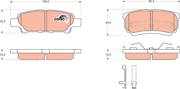 Girling 6133419-1 - Kit de plaquettes de frein, frein à disque cwaw.fr