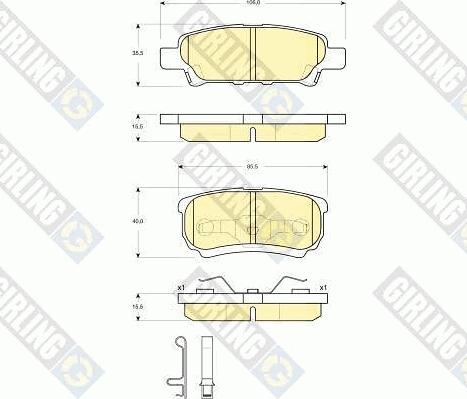 Girling 6133419 - Kit de plaquettes de frein, frein à disque cwaw.fr