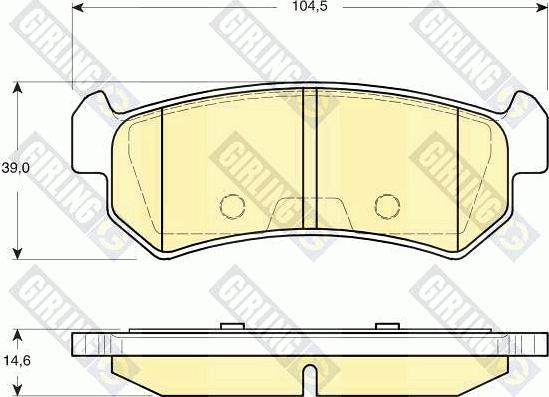 Girling 6133489 - Kit de plaquettes de frein, frein à disque cwaw.fr