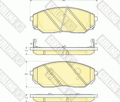 Girling 6133439 - Kit de plaquettes de frein, frein à disque cwaw.fr