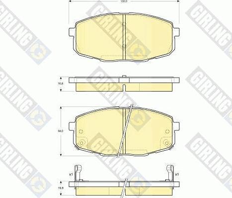 Girling 6133429 - Kit de plaquettes de frein, frein à disque cwaw.fr