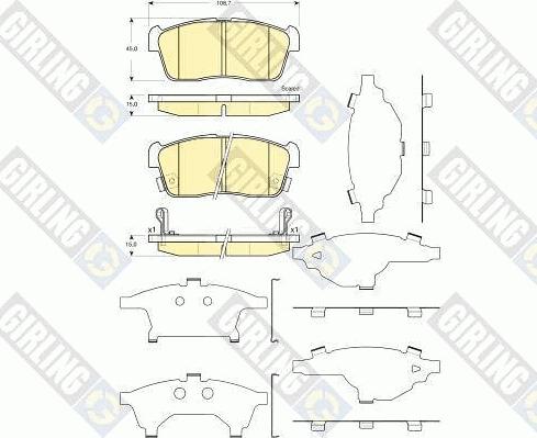 Girling 6133599 - Kit de plaquettes de frein, frein à disque cwaw.fr