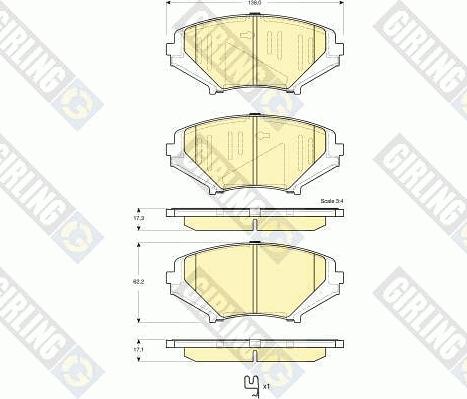 Girling 6133569 - Kit de plaquettes de frein, frein à disque cwaw.fr