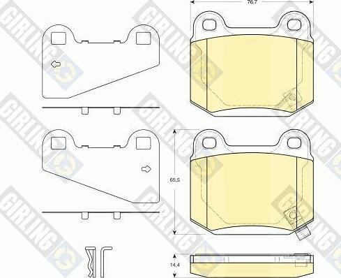 Girling 6133509 - Kit de plaquettes de frein, frein à disque cwaw.fr