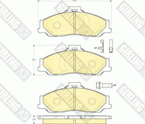 Girling 6133539 - Kit de plaquettes de frein, frein à disque cwaw.fr