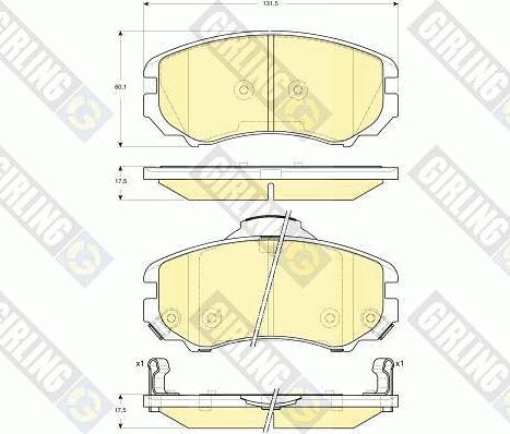 Girling 6133529 - Kit de plaquettes de frein, frein à disque cwaw.fr