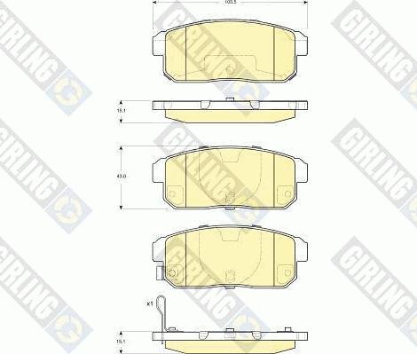 Girling 6133579 - Kit de plaquettes de frein, frein à disque cwaw.fr