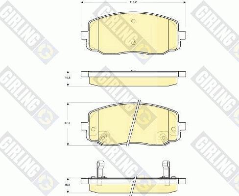 Girling 6133699 - Kit de plaquettes de frein, frein à disque cwaw.fr