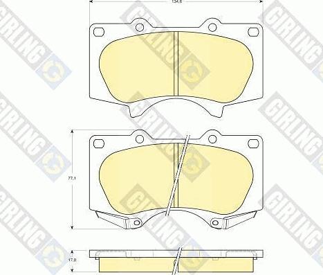 Girling 6133649 - Kit de plaquettes de frein, frein à disque cwaw.fr