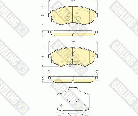 Girling 6133659 - Kit de plaquettes de frein, frein à disque cwaw.fr