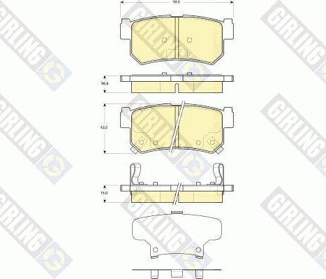 Girling 6133669 - Kit de plaquettes de frein, frein à disque cwaw.fr