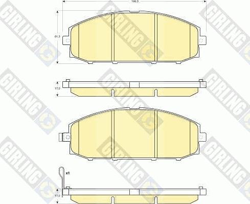 Girling 6133619 - Kit de plaquettes de frein, frein à disque cwaw.fr