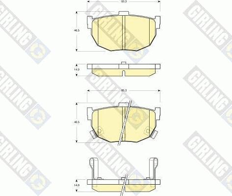 Girling 6133689 - Kit de plaquettes de frein, frein à disque cwaw.fr