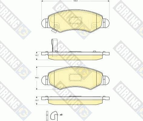 Girling 6133634 - Kit de plaquettes de frein, frein à disque cwaw.fr