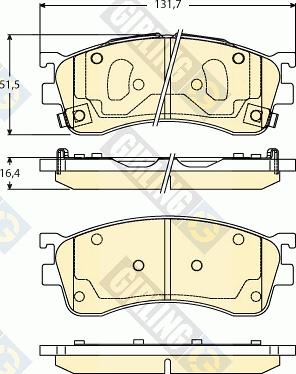 Girling 6133046 - Kit de plaquettes de frein, frein à disque cwaw.fr