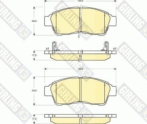 Girling 6133009 - Kit de plaquettes de frein, frein à disque cwaw.fr