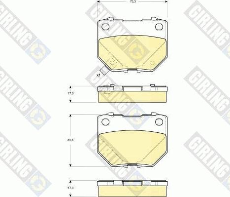 Girling 6133089 - Kit de plaquettes de frein, frein à disque cwaw.fr