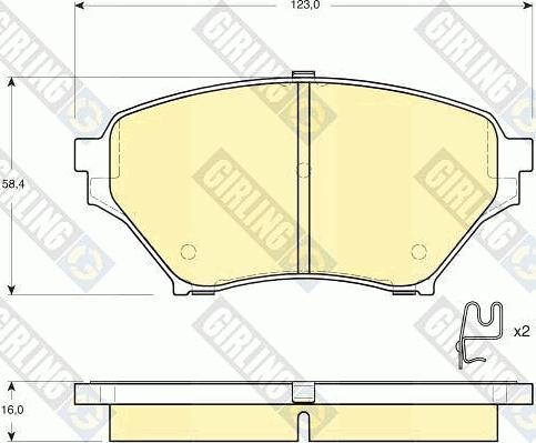 Girling 6133029 - Kit de plaquettes de frein, frein à disque cwaw.fr