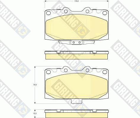 Girling 6133079 - Kit de plaquettes de frein, frein à disque cwaw.fr