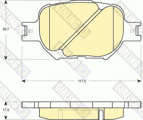 Girling 6133169 - Kit de plaquettes de frein, frein à disque cwaw.fr