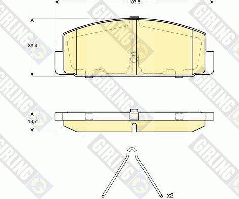 Girling 6133119 - Kit de plaquettes de frein, frein à disque cwaw.fr