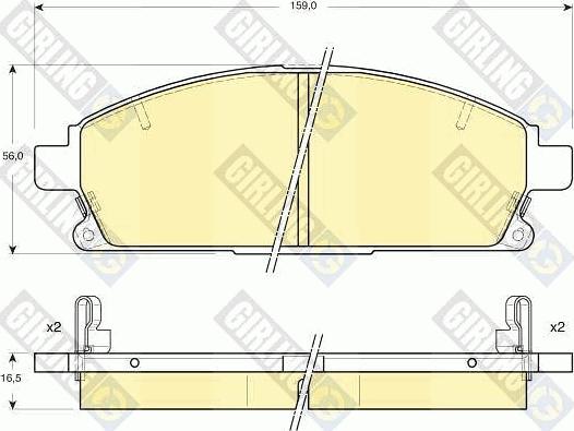 Girling 6133129 - Kit de plaquettes de frein, frein à disque cwaw.fr