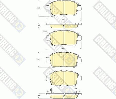 Girling 6133179 - Kit de plaquettes de frein, frein à disque cwaw.fr