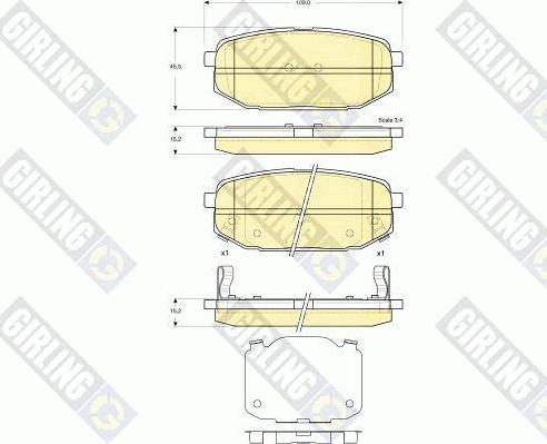 Girling 6133849 - Kit de plaquettes de frein, frein à disque cwaw.fr