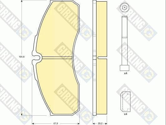 Girling 6133854 - Kit de plaquettes de frein, frein à disque cwaw.fr