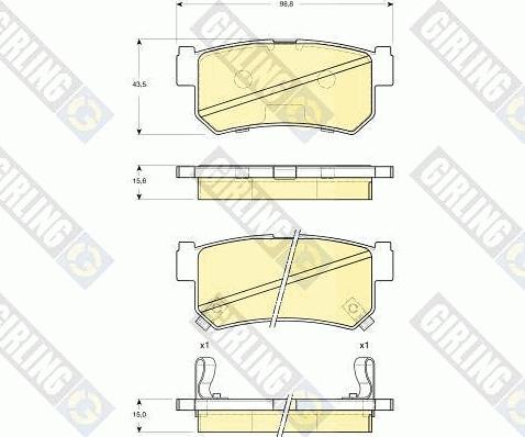 Girling 6133829 - Kit de plaquettes de frein, frein à disque cwaw.fr